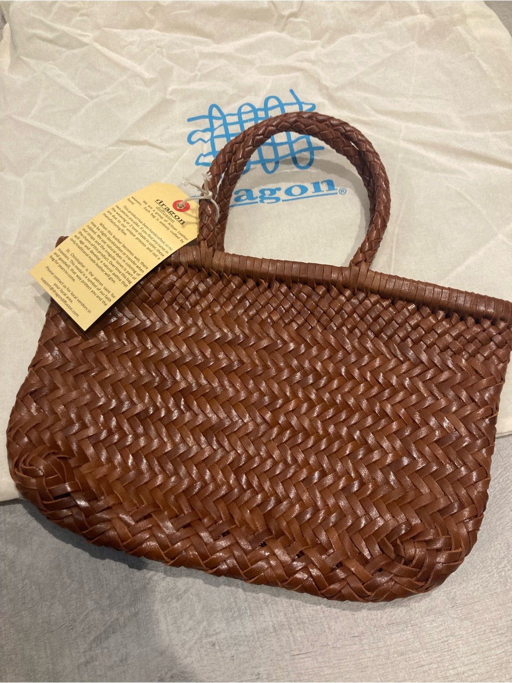 Dragon Diffusion Mini Flat Gora Leather Shoulder Bag - Picture 5 of 11